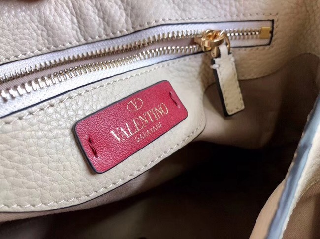 VALENTINO Rockstud leather tote 4987 off-white