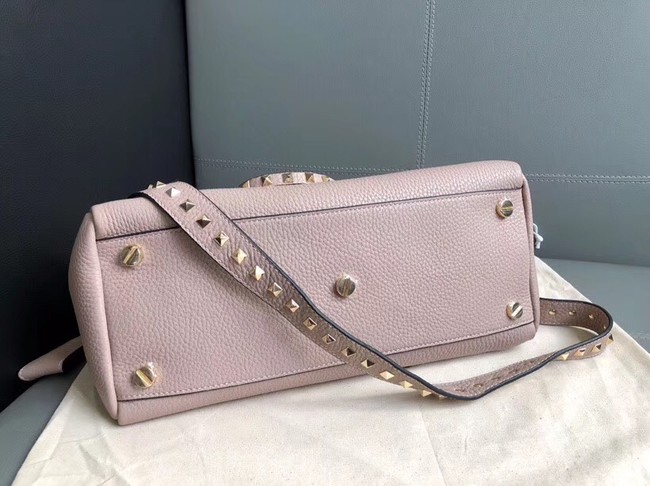 VALENTINO Rockstud leather tote 4987 pink