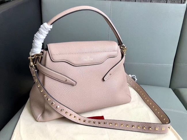 VALENTINO Rockstud leather tote 4987 pink