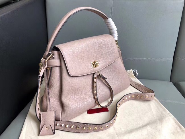 VALENTINO Rockstud leather tote 4987 pink