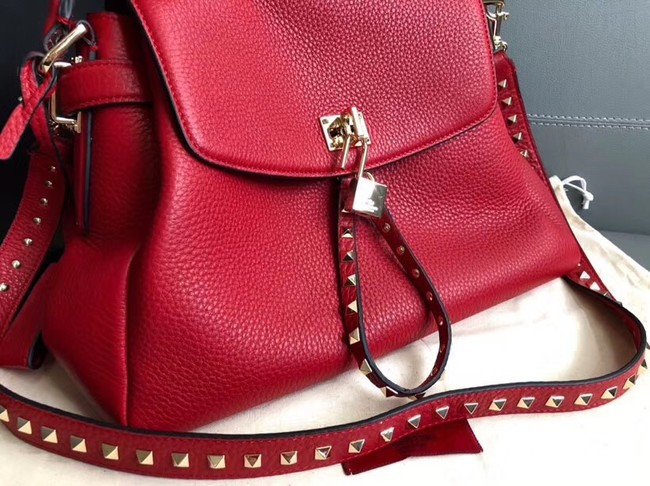 VALENTINO Rockstud leather tote 4987 red