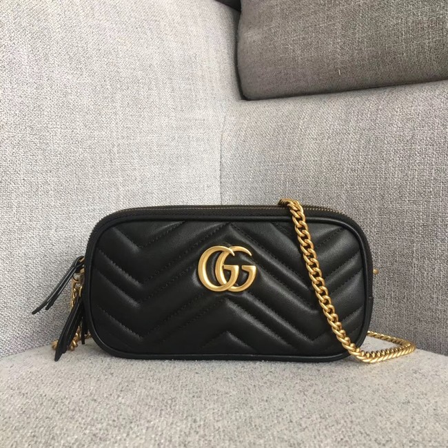 Gucci GG Marmont mini chain bag 546581 black