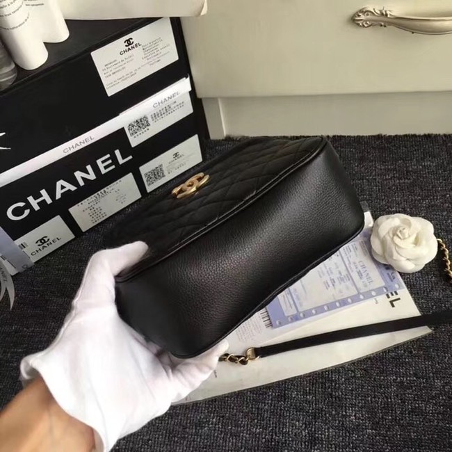 Chanel Flap Bag vanity case Calfskin & Gold-Tone Metal A57905 black