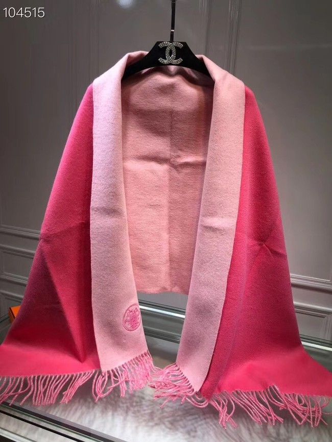 Hermes lambswool & cashmere Shawl 71151 rose