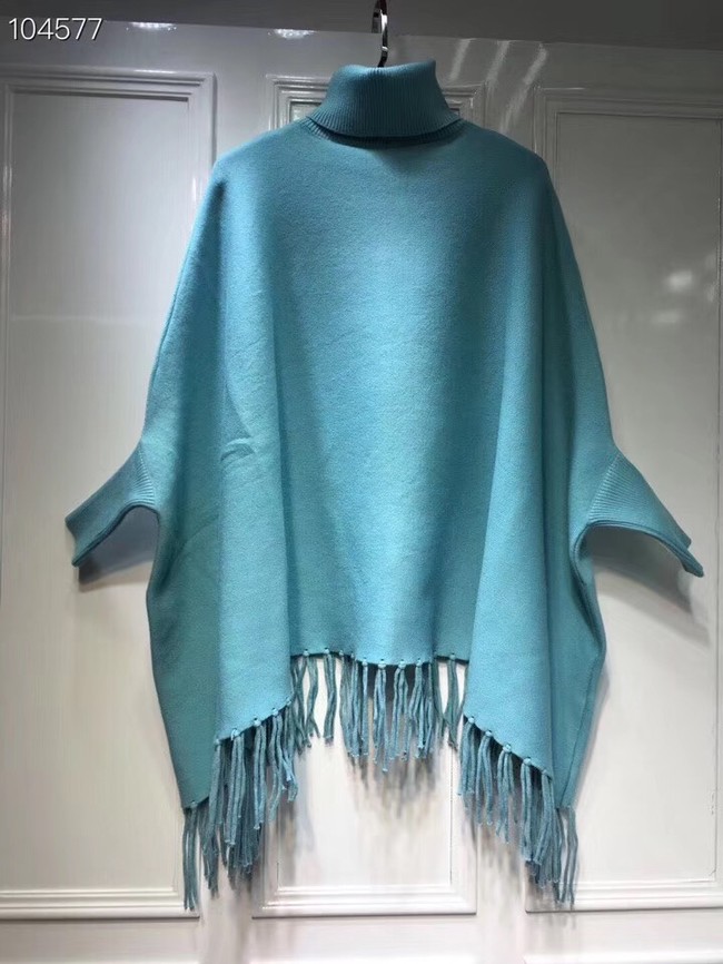 Hermes lambswool & cashmere Shawl 71157 blue