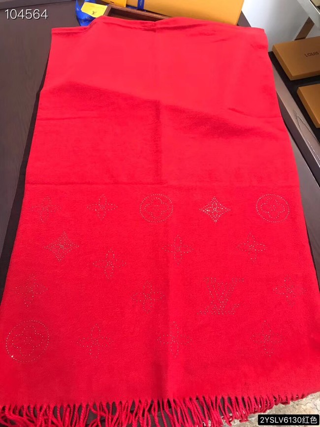 Louis vuitton Cashmere scarf LV6130 red