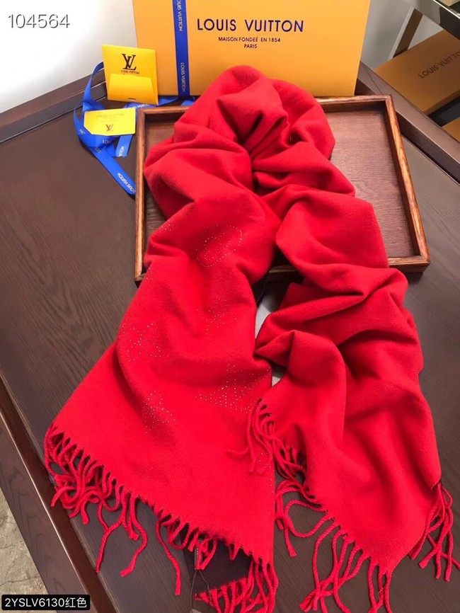 Louis vuitton Cashmere scarf LV6130 red