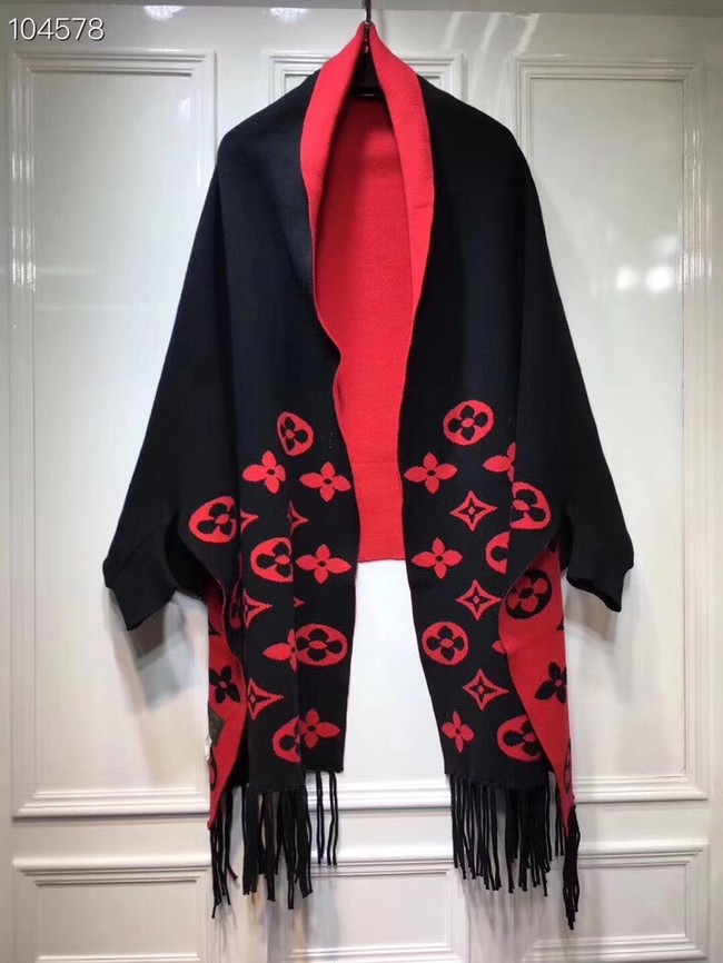 Louis vuitton lambswool Shawl 71150 black