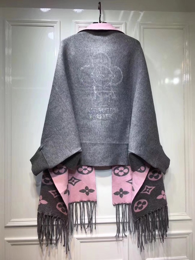 Louis vuitton lambswool & cashmere Shawl 71150 grey