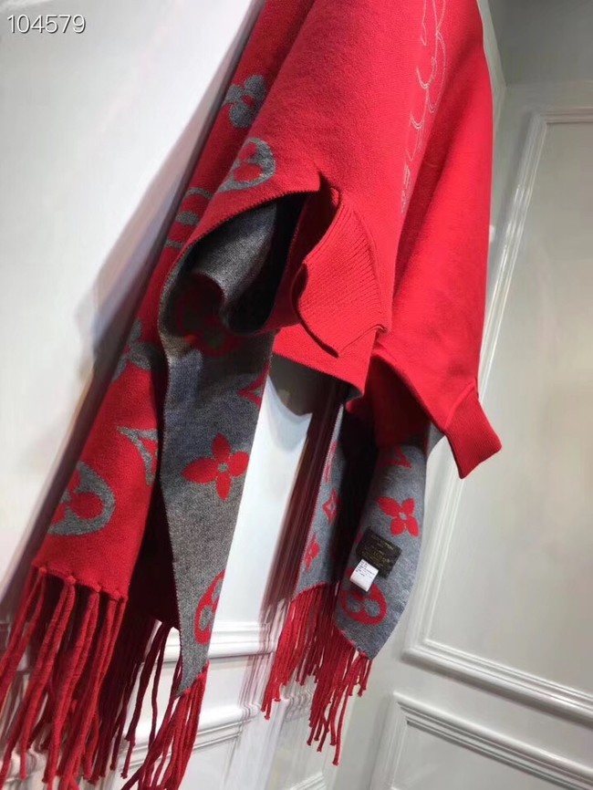 Louis vuitton lambswool & cashmere Shawl 71150 red