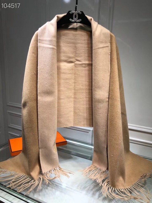 Hermes lambswool & cashmere Shawl 71151 Camel