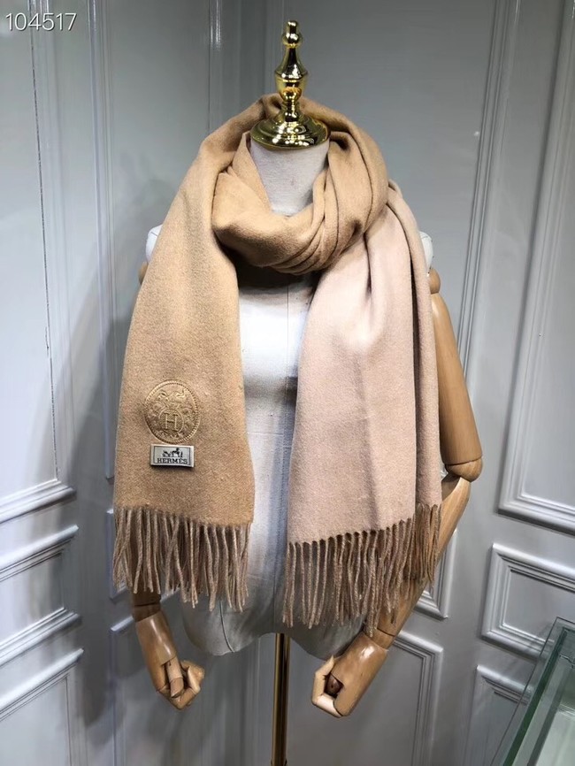 Hermes lambswool & cashmere Shawl 71151 Camel