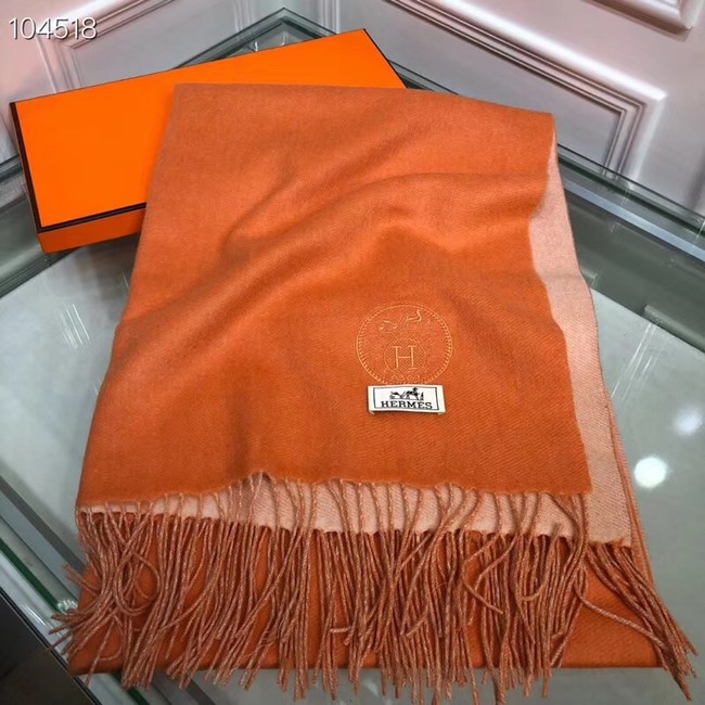 Hermes lambswool & cashmere Shawl 71151 orange