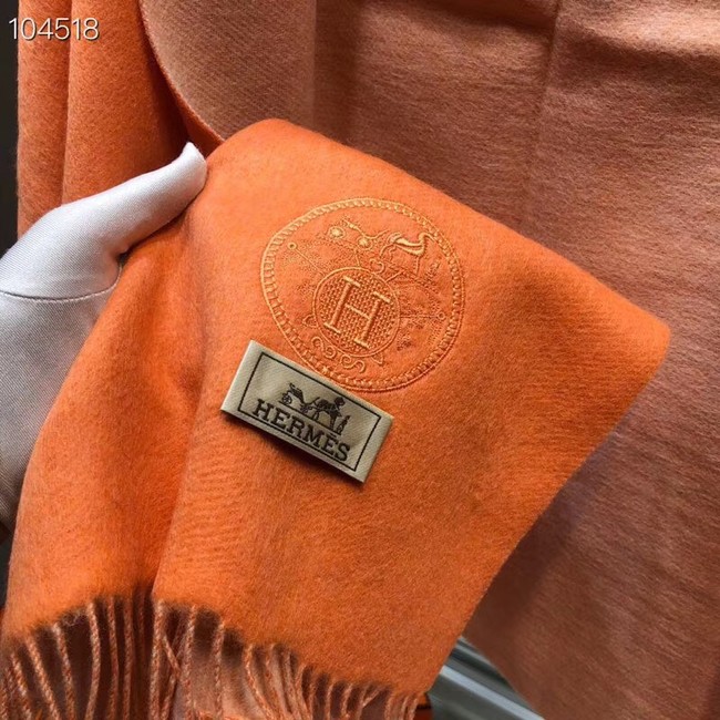 Hermes lambswool & cashmere Shawl 71151 orange