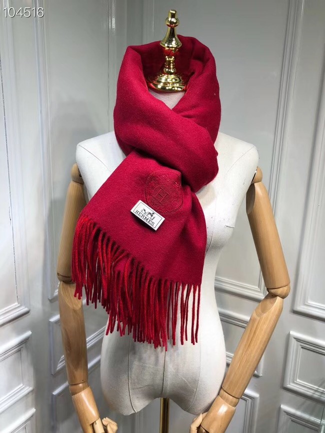 Hermes lambswool & cashmere Shawl 71151 red