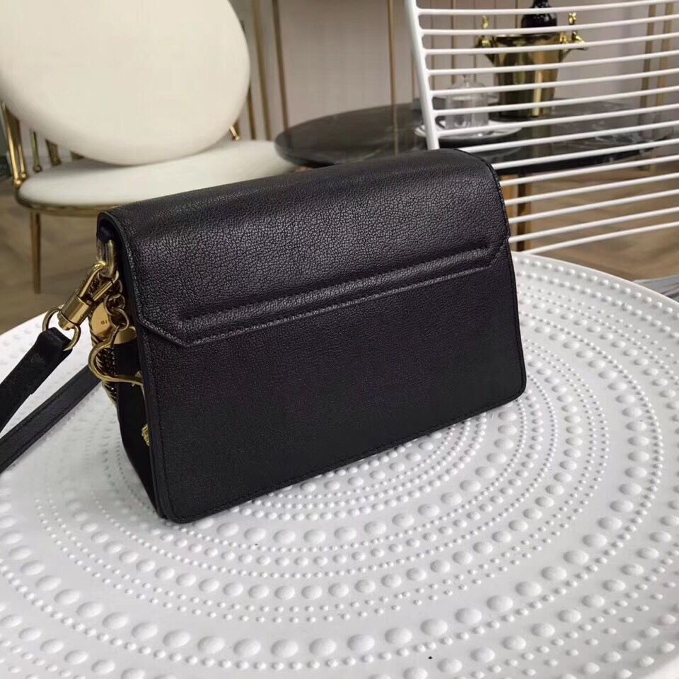 GIVENCHY GV3 leather and suede shoulder bag 9333 black