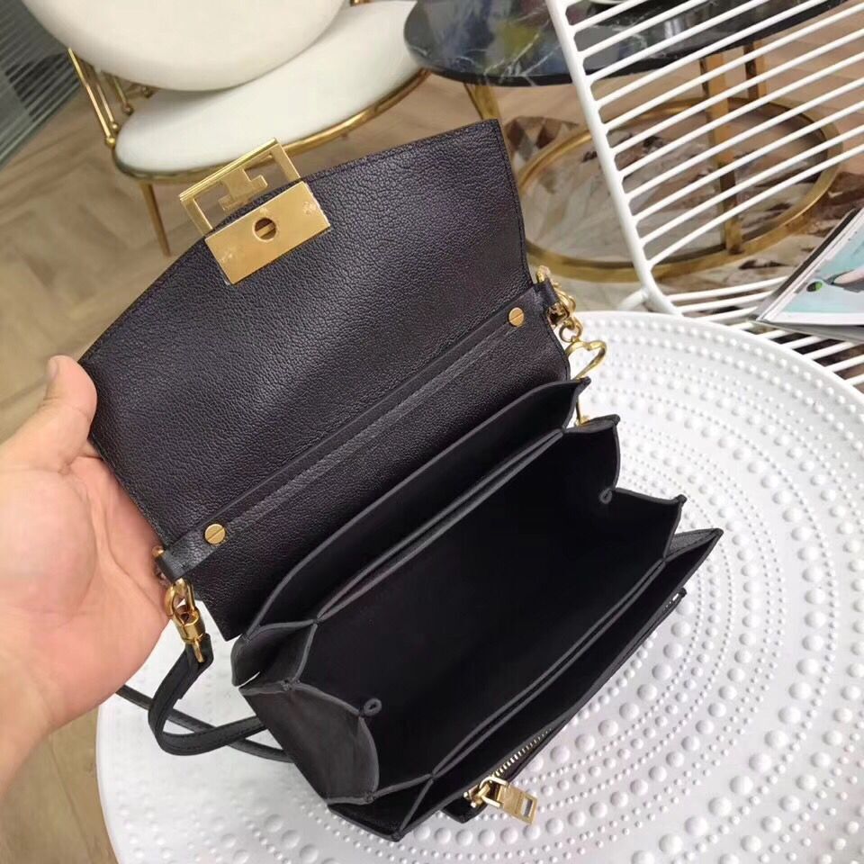 GIVENCHY GV3 leather and suede shoulder bag 9333 black