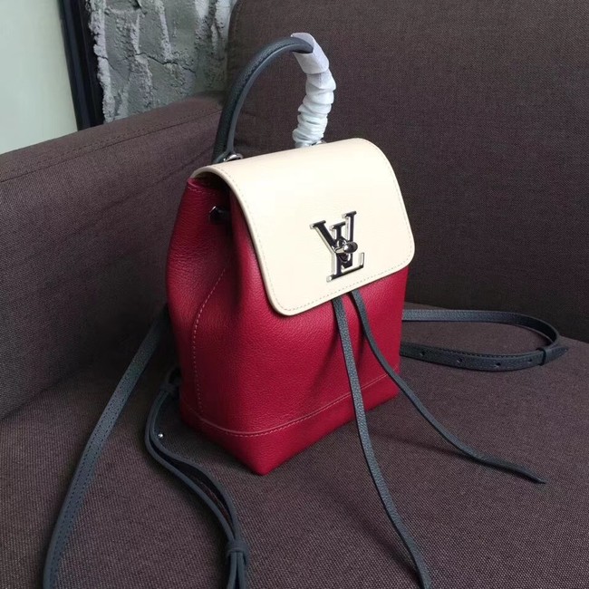 Louis Vuitton LOCKME BACKPACK M52733 Lie De Vin Etain Creme