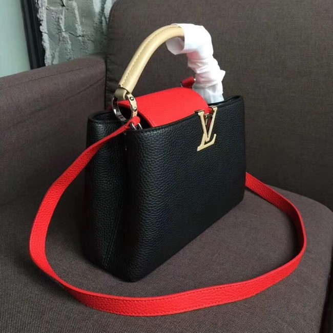 Louis vuitton original CAPUCINES PM M51814 black&red