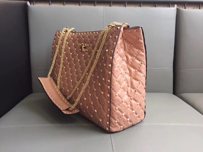 Valentino Starry Series Shopping Bag Original Sheepskin Leather 0346 pink