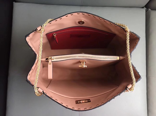 Valentino Starry Series Shopping Bag Original Sheepskin Leather 0346 pink