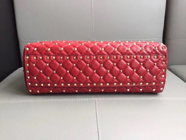 Valentino Starry Series Shopping Bag Original Sheepskin Leather 0346 red