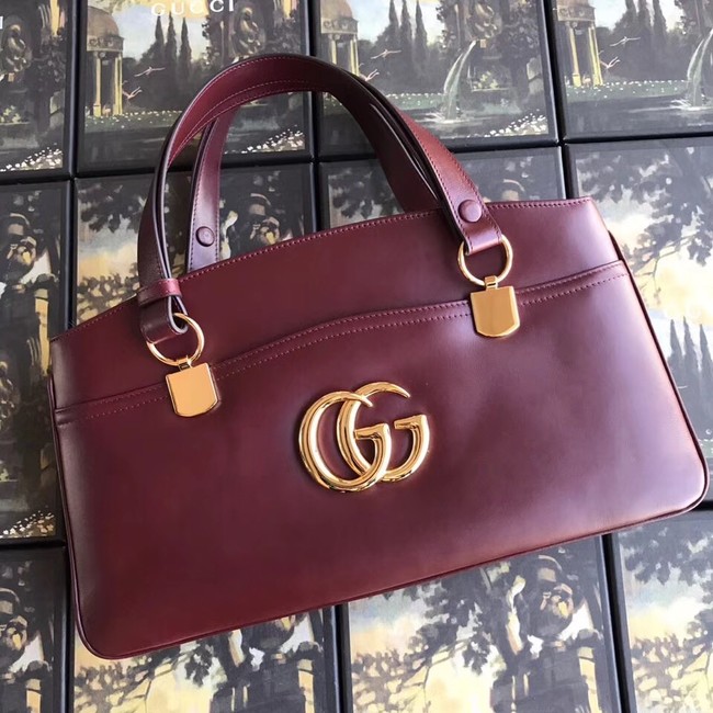 Gucci Arli large top handle bag 550130 Burgundy