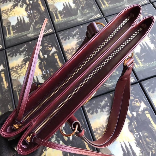 Gucci Arli large top handle bag 550130 Burgundy