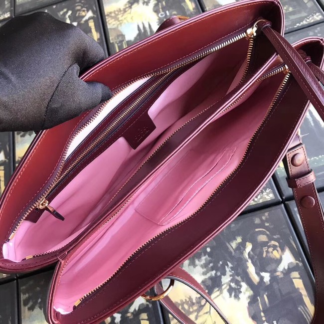 Gucci Arli large top handle bag 550130 Burgundy