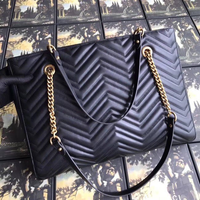 Gucci GG Marmont matelasse medium tote 524578 black