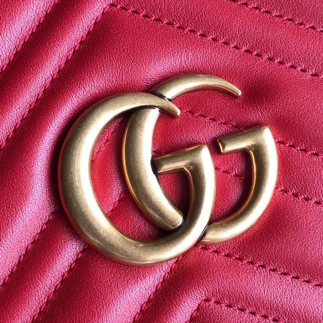 Gucci GG Marmont matelasse medium tote 524578 red