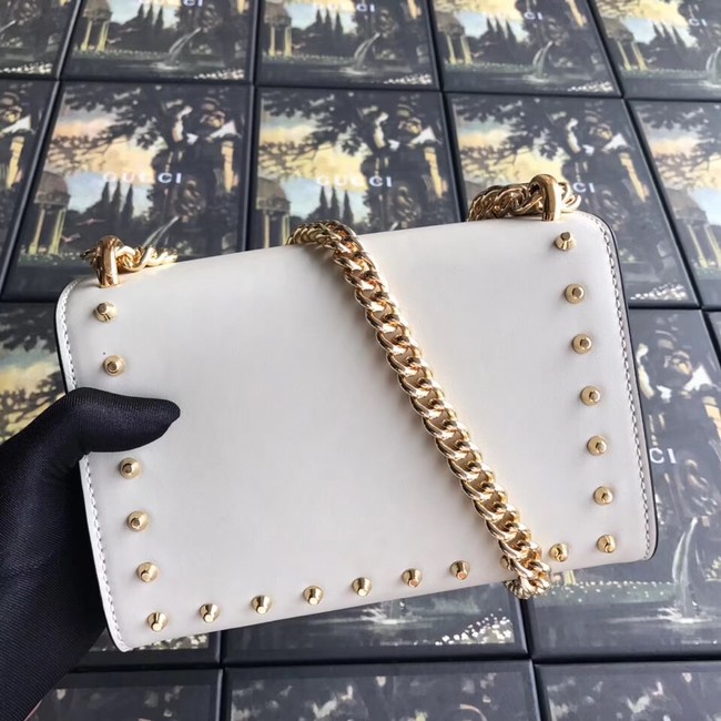 Gucci Padlock small GG Pearl shoulder bag 409487 White