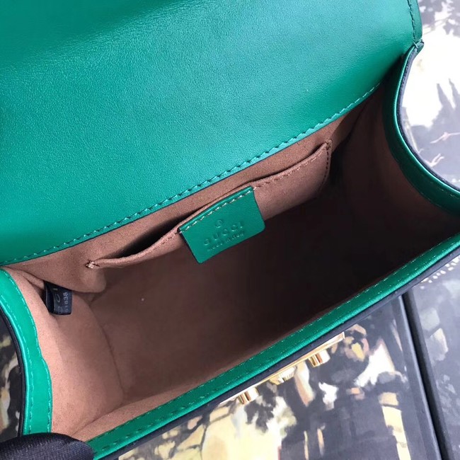Gucci Padlock small GG Pearl shoulder bag 409487 green