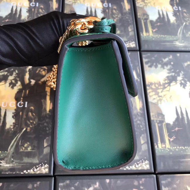 Gucci Padlock small GG shoulder bag 409487 green