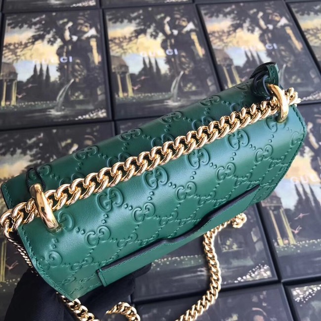 Gucci Padlock small GG shoulder bag 409487 green