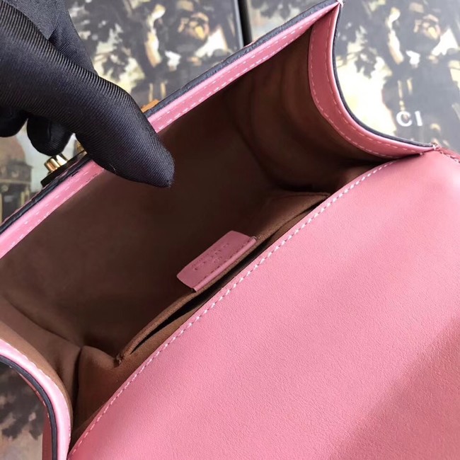 Gucci Padlock small GG shoulder bag 409487 pink