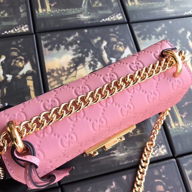 Gucci Padlock small GG shoulder bag 409487 pink