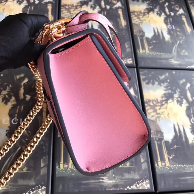 Gucci Padlock small GG shoulder bag 409487 pink