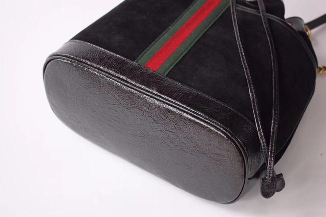 Gucci Rajah medium bucket bag 553961 Black suede