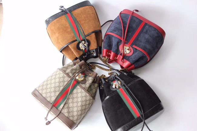 Gucci Rajah medium bucket bag 553961 Brown suede