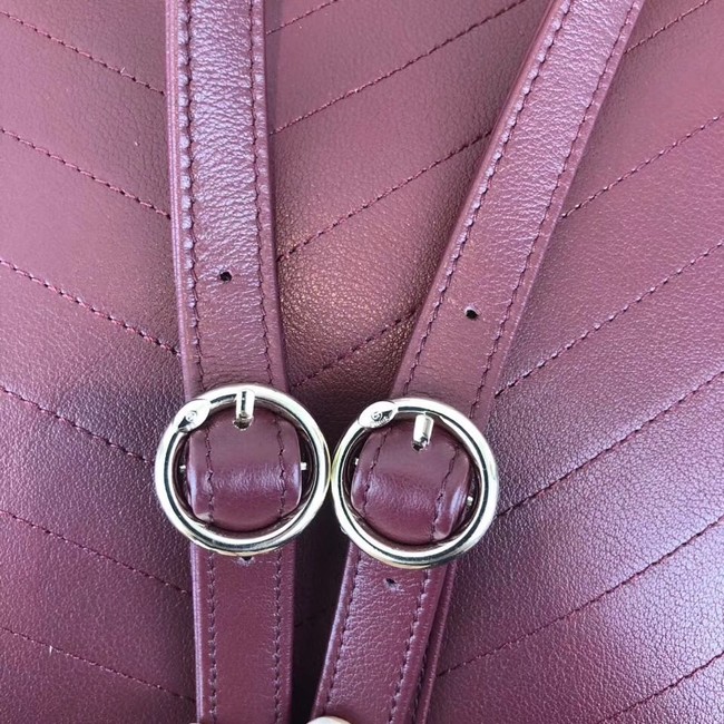 Chanel backpack Calfskin & Gold-Tone Metal A57555 Burgundy