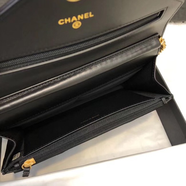 Chanel Original Lambskin & Gold-Tone Metal D33814 black