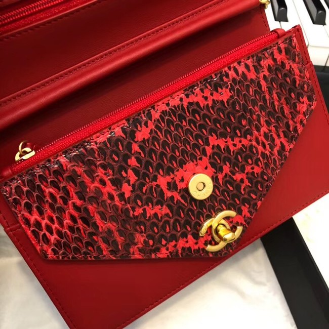 Chanel Original Lambskin & Gold-Tone Metal D33814 red