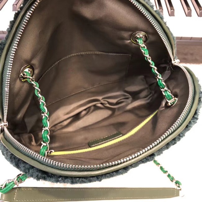 Chanel large zipped shopping bag A57972 green