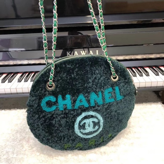 Chanel large zipped shopping bag A57972 green