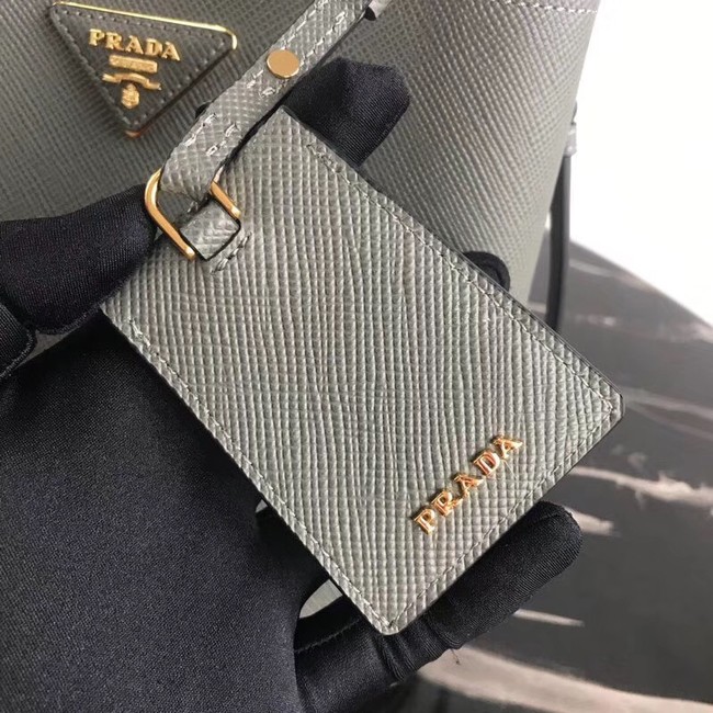 Prada Double Saffiano leather bag 1BA212 grey