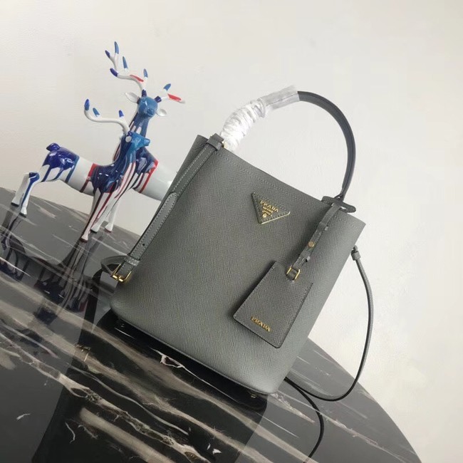 Prada Double Saffiano leather bag 1BA212 grey