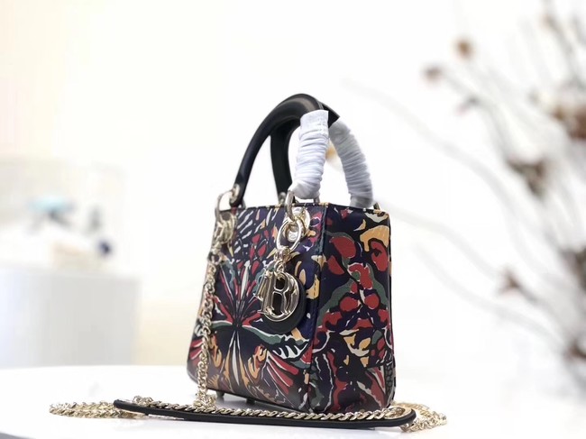 MINI LADY DIOR-TAS VAN GEBORDUURD KALFSLEER M0505