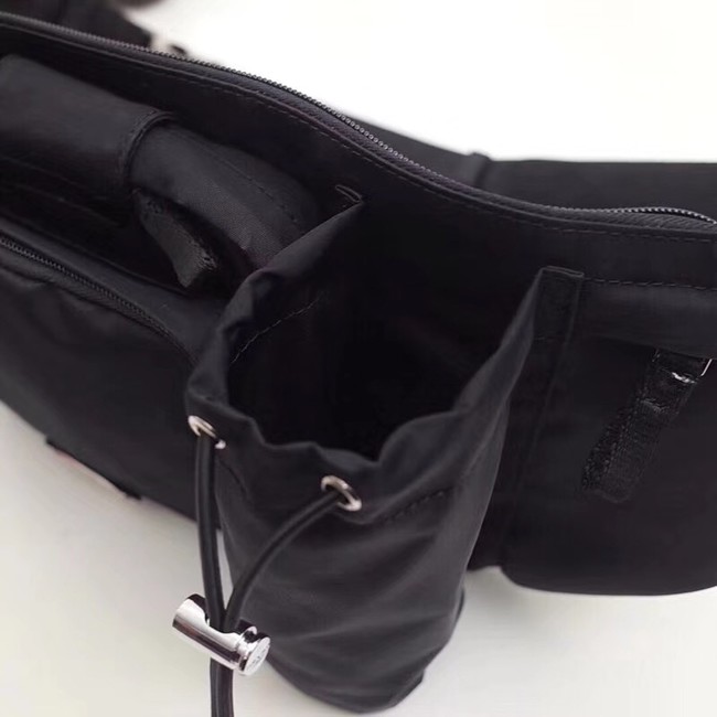 Prada Nylon and leather belt bag VA0056 black