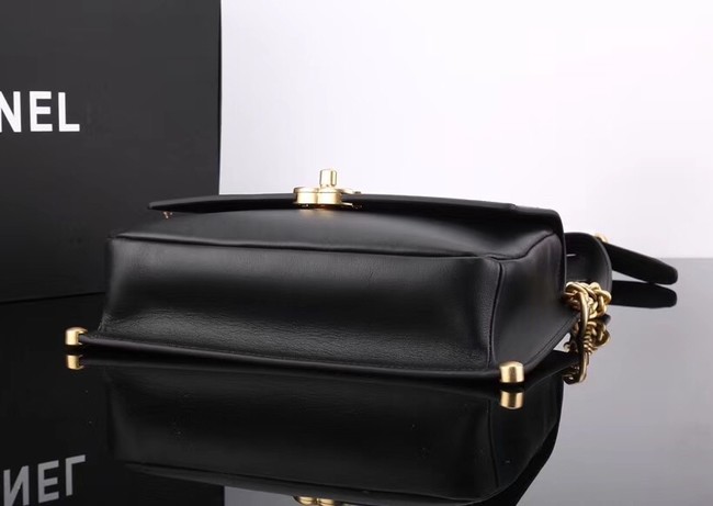 Chanel flap bag Calfskin & Gold-Tone Metal A57553 black